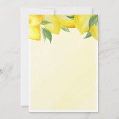 レモンレモネードファースト1st誕生日招待状 招待状 (裏面)