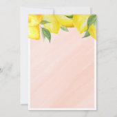 レモンレモネードファースト1st誕生日招待状 招待状 (裏面)