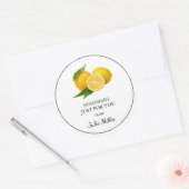 レモンレーベル専用の自家製 ラウンドシール (封筒)