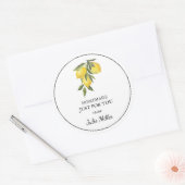 レモンレーベル専用の自家製 ラウンドシール (封筒)