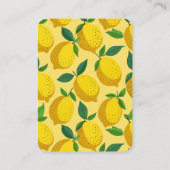 レモンロゴ、レモネード&たくさんのおもしろい配布用チケット 名刺 (裏面)