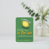 レモンロゴ、レモネード&たくさんのおもしろい配布用チケット 名刺 (スタンド正面)