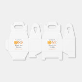 レモンワンハッピー1stバースデーオレンジグレーレトロボー フェイバーボックス (折り畳みなし)