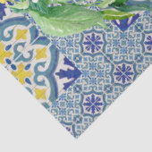 レモンヴィンテージファームハウスブルーnホワイトデクページ 薄葉紙 (詳細)