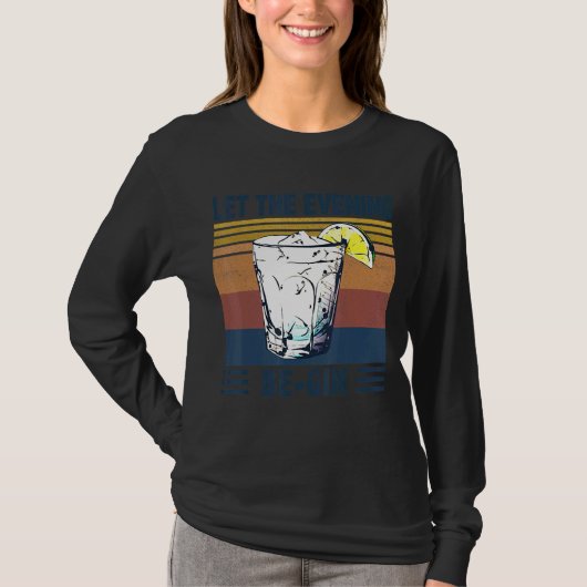 レモンヴィンテージ夕べをジン飲みにする Tシャツ (正面)