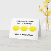 レモン与えが生きて…レモネードを作れ! カード (黄色い花)