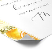 レモン予想して!キスがいくつあるかな? ブライダルシャワーゲームポーズ ポスター (角)