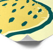 レモン付きの黄色の背景。レモン背景w ポスター (角)