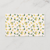 レモン何人のキスピンクブライダルシャワーゲームカード プレイスカード (裏面)