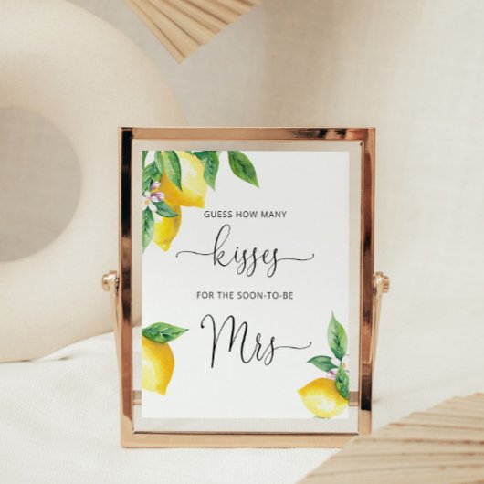 レモン何回キス 結婚前お祝いゲーム ポスター
