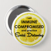 レモン免疫の侵害4"ボタン 缶バッジ (正面&裏面)