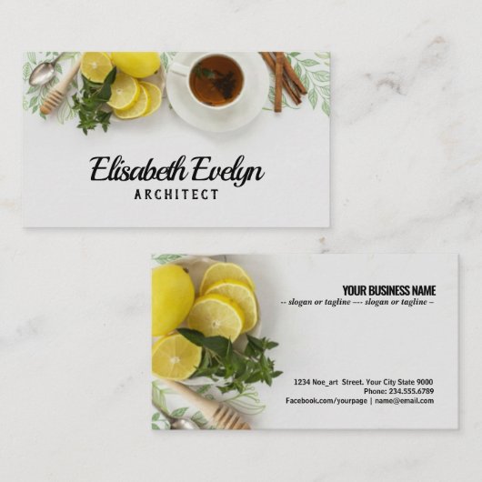 レモン入りのお茶 名刺 (正面/裏面)