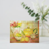 レモン入りの紅茶 ポストカード (スタンド正面)