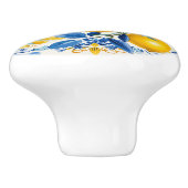 💛💙レモン入りの青と黄色のアズレホス セラミックノブ (側面)