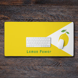 レモン入りイエローデスクマット デスクマット