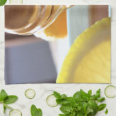 レモン入りキッチンタオルで蜂蜜を滴らせる キッチンタオル (折り畳み)