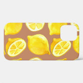 レモン入りシームレス水彩模様 Case-Mate iPhoneケース (裏面 (横))