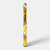 レモン入りシームレス水彩模様 iPhoneケース (左側面)