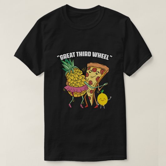 レモン入りピッツァにピアニルハワイアン Tシャツ (デザイン正面)