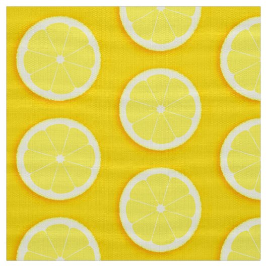 レモン切り黄色い果実生地 ファブリック (見本)