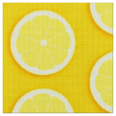 レモン切り黄色い果実生地 ファブリック (クローズアップ)