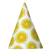 レモン切れのおもしろいで黄色いフルーツのモダンなデザイン パーティーハット (右)