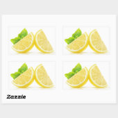 レモン切れ 長方形シール (シート)