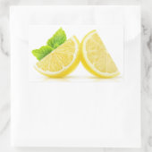 レモン切れ 長方形シール (バッグ)