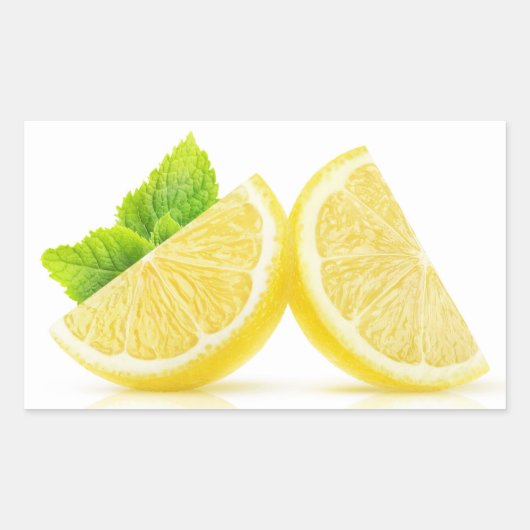 レモン切れ 長方形シール (正面)