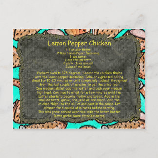 レモン唐辛子チキンレシピはがき ポストカード