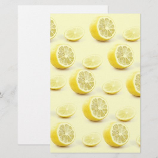 レモン固定 便箋 (正面/裏面)