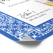 レモン地中海のとタイルウェディングシャワーの好意 ポスター (角)