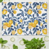 レモン地中海ののシームレスなパターン キッチンタオル (折り畳み)