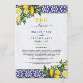 レモン地中海のの結婚旅程 プログラム (正面)