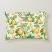 レモン地中海のの花柑橘類 アクセントクッション (正面)