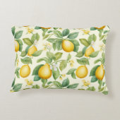 レモン地中海のの花柑橘類 アクセントクッション (裏面)