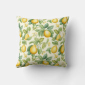 レモン地中海のの花柑橘類 クッション (裏面)