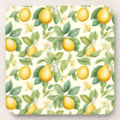 レモン地中海のの花柑橘類 コースター (正面)