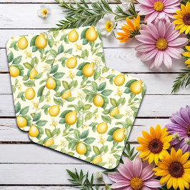 レモン地中海のの花柑橘類 コースター