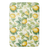 レモン地中海のの花柑橘類 バスマット (正面縦)