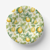 レモン地中海のの花柑橘類 ペーパーボウル (正面)