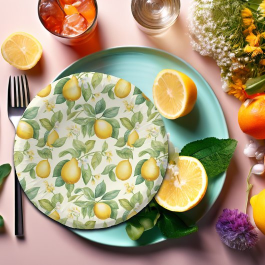 レモン地中海のの花柑橘類 ペーパーボウル