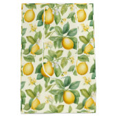 レモン地中海のの花柑橘類 ミディアムペーパーバッグ (裏面)