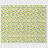 レモン地中海のの花柑橘類 ラッピングペーパー (フラット)