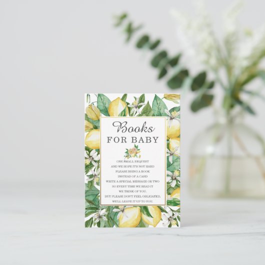 レモン地中海のグリーンベビーが本を持ってくる エンクロージャーカード (スタンド正面)