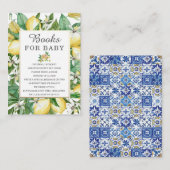 レモン地中海のグリーンベビーが本を持ってくる エンクロージャーカード (正面/裏面)
