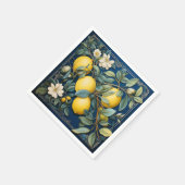 レモン地中海のサマーシトラス スタンダードカクテルナプキン (角)