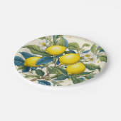 レモン地中海のサマーシトラス ペーパープレート (アングル)