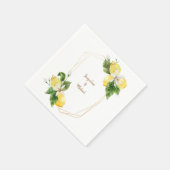 レモン地中海のズ金ゴールド文字カクテル スタンダードカクテルナプキン (角)