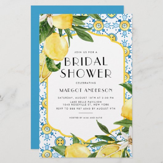 レモン地中海のブライダルシャワーの侵入 (正面/裏面)